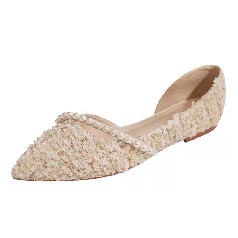 Giày Búp Bê Mũi Nhọn Đế Bằng Phong Cách Mới 2023 Dễ Phối Đồ Thời Trang Mùa Hè Cho Nữ