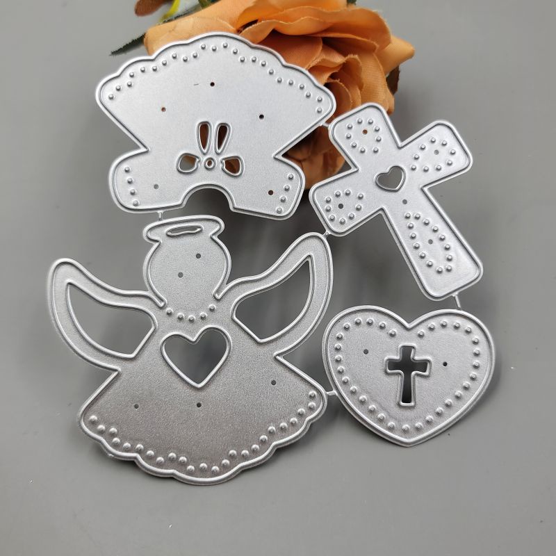 Khuôn Cắt Giấy Kim Loại Hình Em Bé Tắm Xinh Xắn