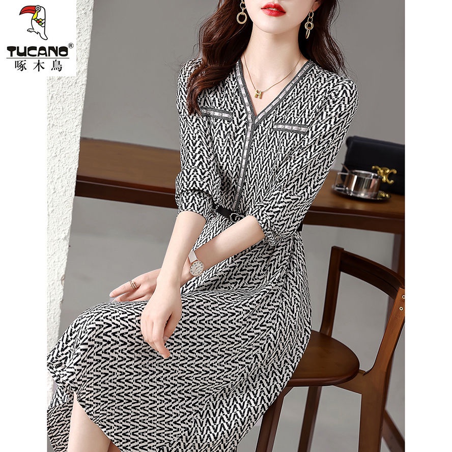 AAAĐầm Dài Tay Cổ Chữ v Phong Cách Thời Trang Mới 2023 00326MM