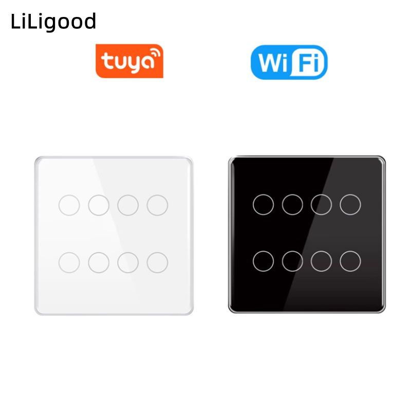 GOOGLE Công Tắc Đèn Thông Minh Kết Nối WiFi AC 110-220V Brazil 4x4 Touch Panel 4 / 6 Gang