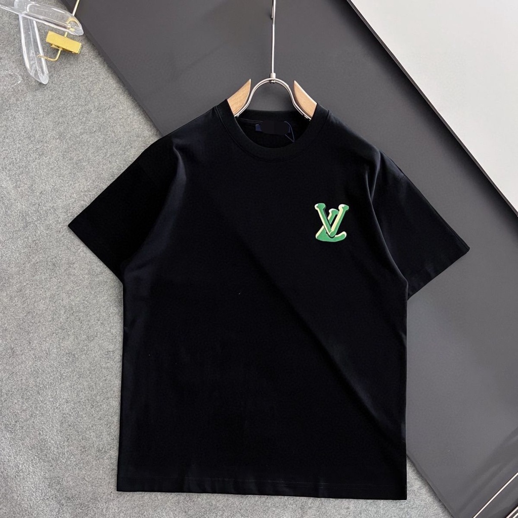 Áo Thun cotton Ngắn Tay In logo L1V Thời Trang Cho Nam Nữ
