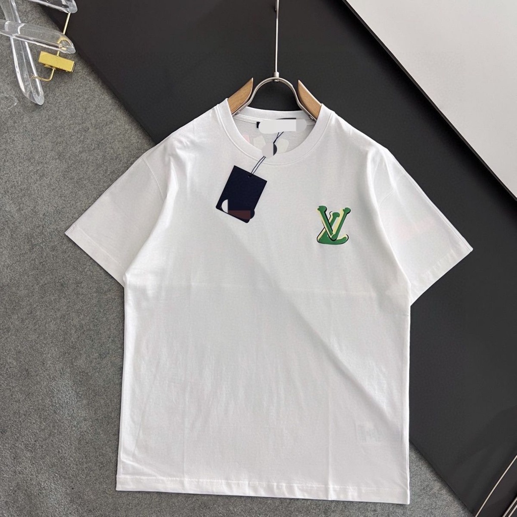 Áo Thun cotton Ngắn Tay In logo L1V Thời Trang Cho Nam Nữ