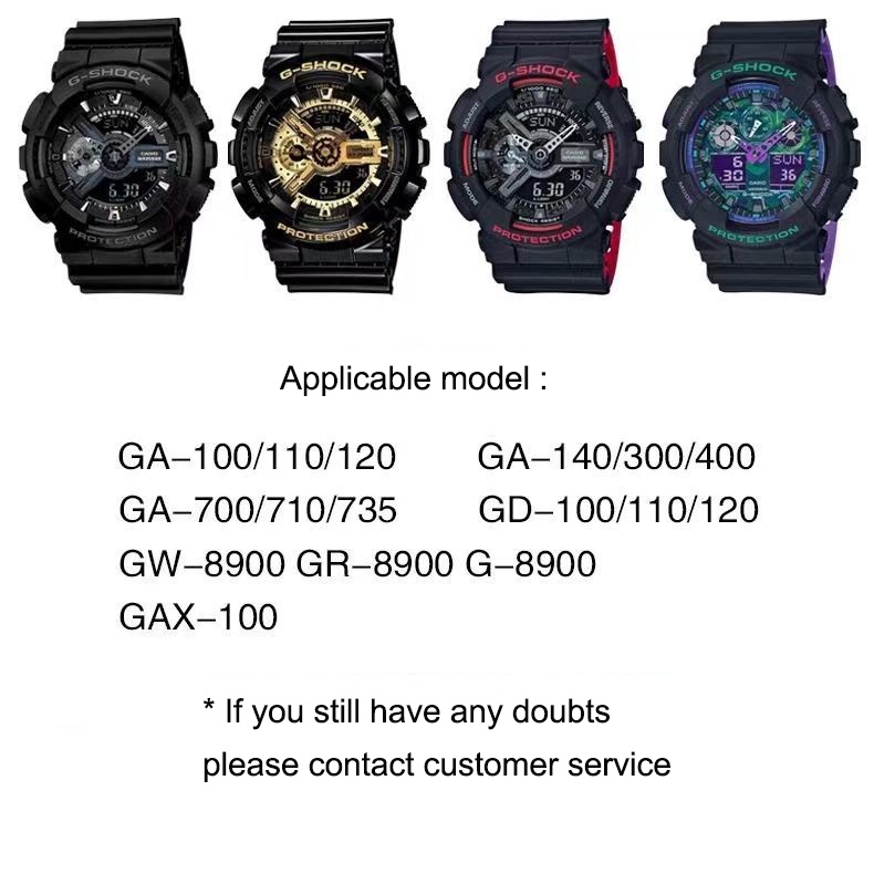 Dây Đeo Thay Thế Bằng Silicone Mềm Cho Đồng Hồ Casio G-Shock GD120 / GA-100 / GA-110 / GA-700