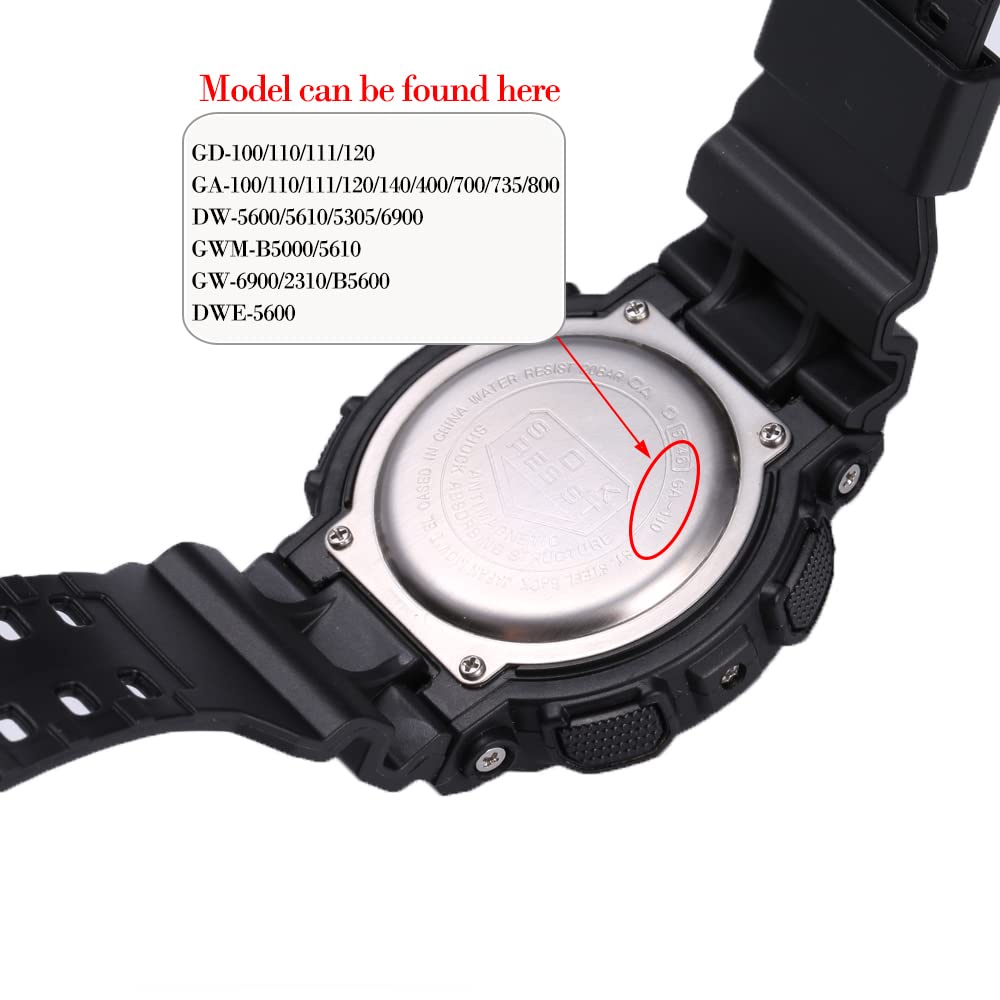 Dây Đeo Thay Thế Bằng Silicone Mềm Cho Đồng Hồ Casio G-Shock GD120 / GA-100 / GA-110 / GA-700