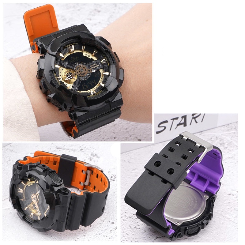 Dây Đeo Thay Thế Bằng Silicone Mềm Cho Đồng Hồ Casio G-Shock GD120 / GA-100 / GA-110 / GA-700
