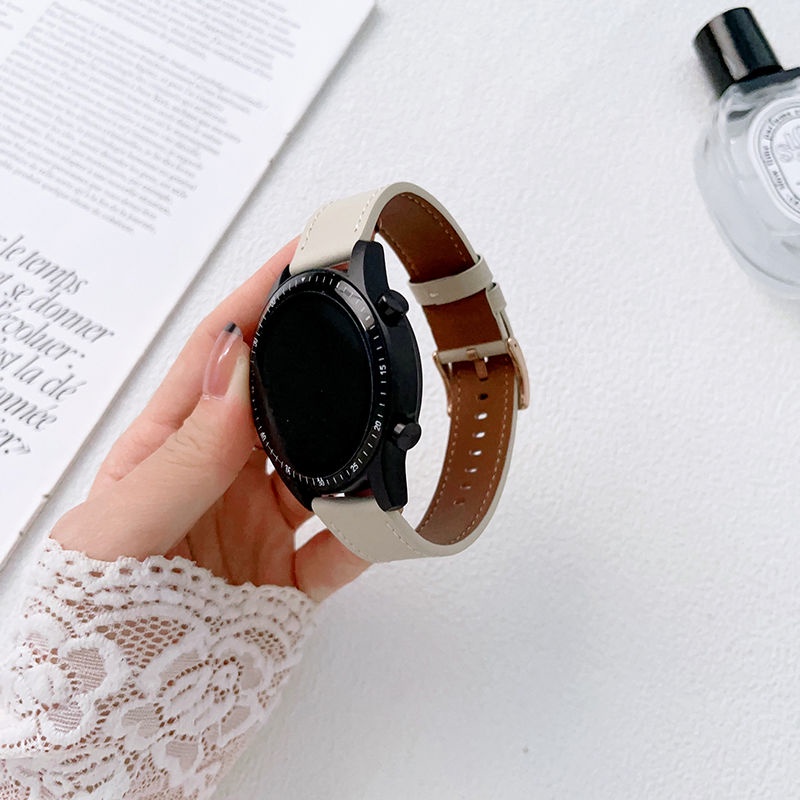 Dây Đeo Bằng Da Thật 20mm 22mm Cho Đồng Hồ Thông Minh Huawei Watch GT 2 3 Pro 46mm 42mm 46mm 2e