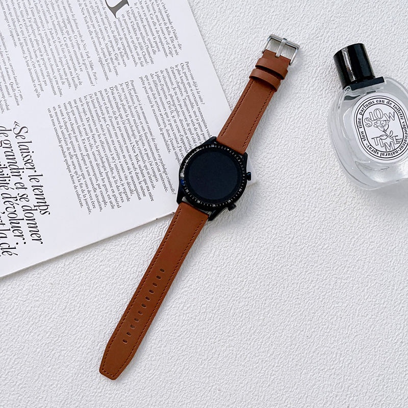 Dây Đeo Bằng Da Thật 20mm 22mm Cho Đồng Hồ Thông Minh Huawei Watch GT 2 3 Pro 46mm 42mm 46mm 2e