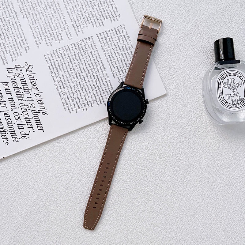 Dây Đeo Bằng Da Thật 20mm 22mm Cho Đồng Hồ Thông Minh Huawei Watch GT 2 3 Pro 46mm 42mm 46mm 2e