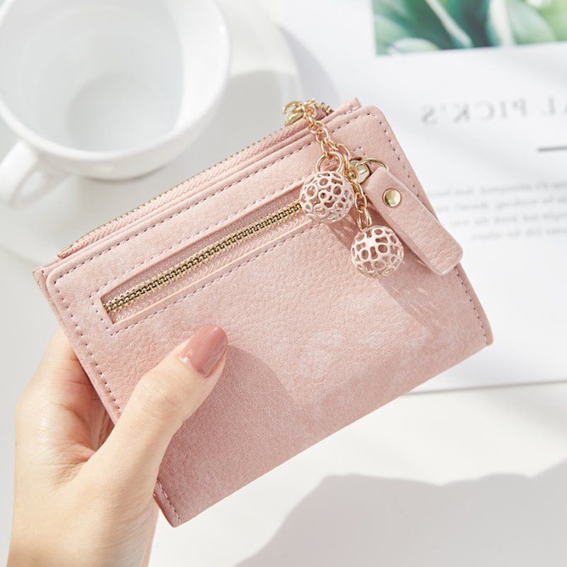 ví cầm tay nữ ví nữ ví nữ mini cute ví đựng thẻ nữ Ví tiền của nữ sinh viên thời trang Hàn Quốc Cute New Fresh Multi-Functional Folding Wallet Purse
