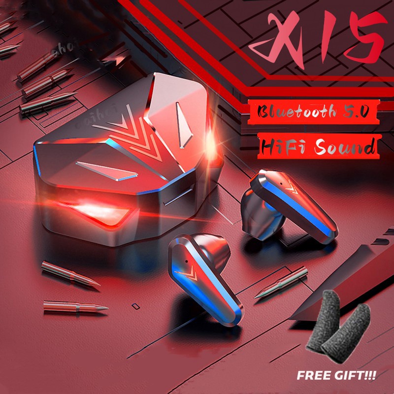 Tai Nghe Bluetooth Không Dây X15 TWS Có Đèn LED Dùng Cho iPhone Xiaomi Redmi Noice