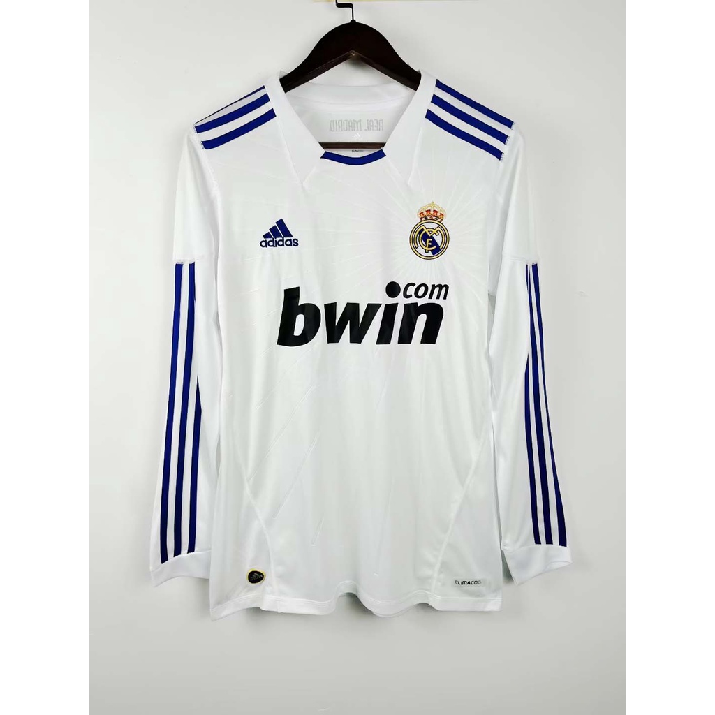 Áo Thun Bóng Đá Dài Tay Real Madrid 10-11 Size S-2XL