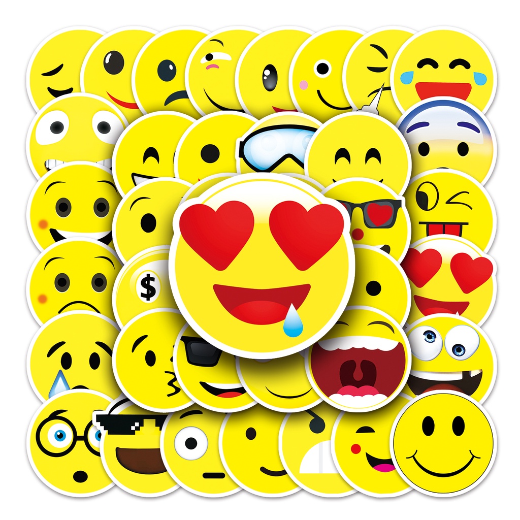 Bộ 50 Miếng Dán Chống Thấm Nước Hình Elmo Vui Nhộn Trang Trí Xe Hơi / Nhà Cửa