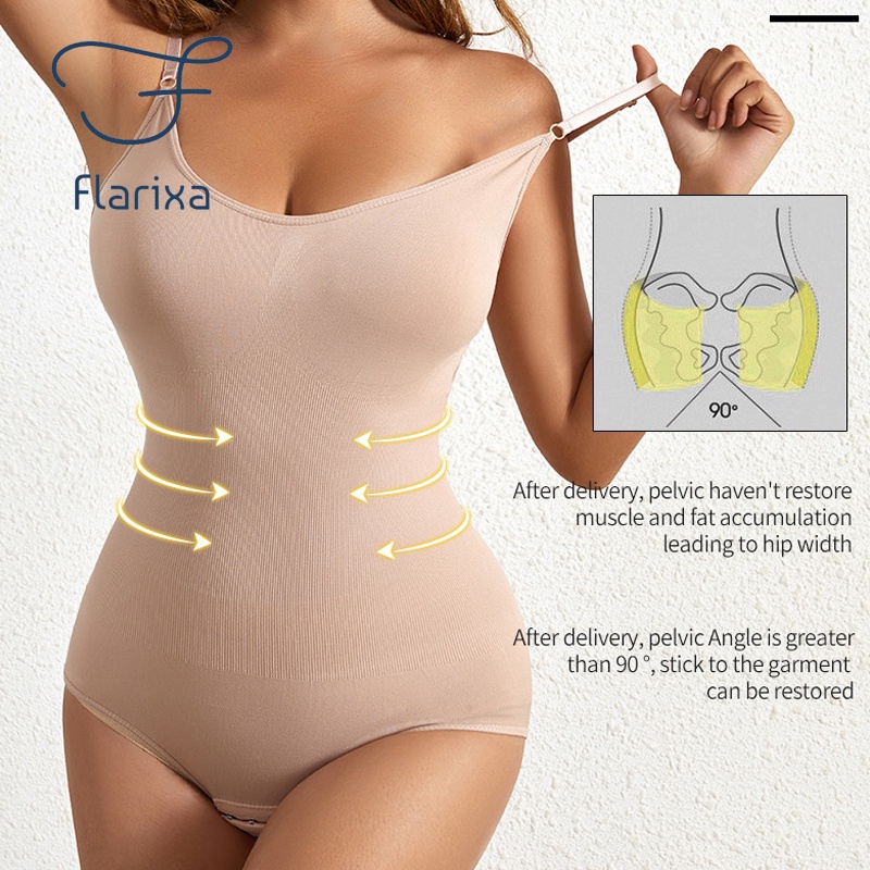 Flarixa Quần Lót Lưng Cao Định Hình Eo Thon Kích Thước Ngoại Cỡ Cho Nữ