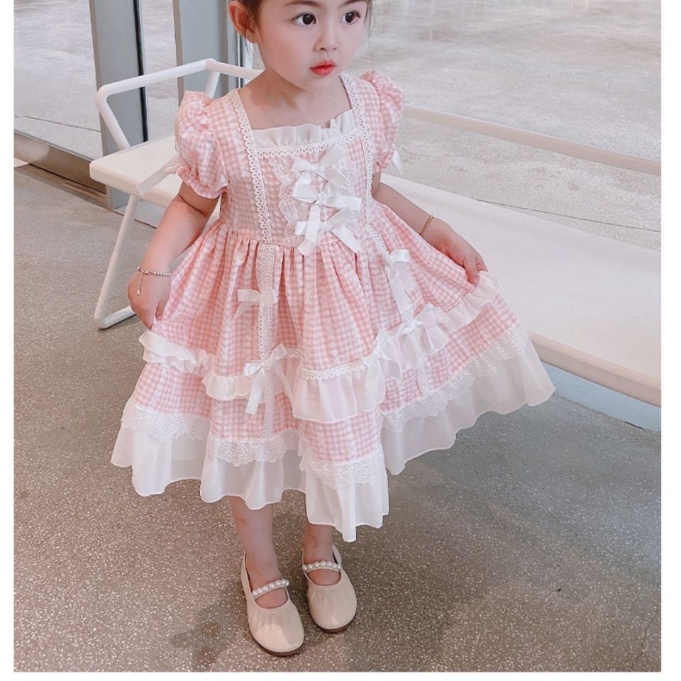 Đầm Công Chúa Dáng Suông Phong Cách Lolita Thời Trang Xuân Hè Năm Mới 2023 Cho Bé Gái