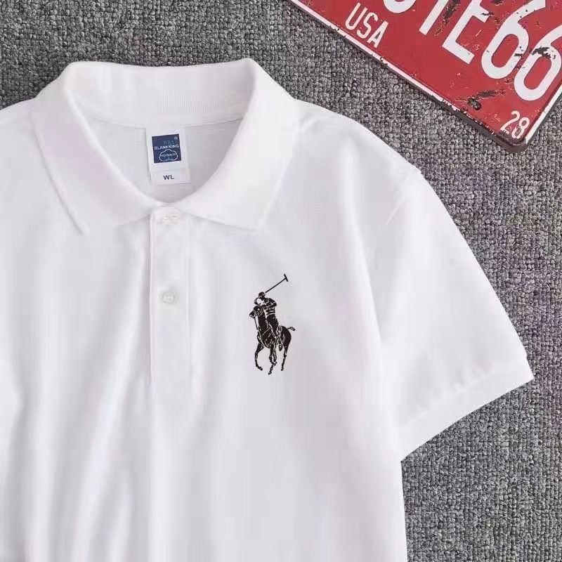 Chất Lượng Cao Rapph_Lauren Áo Thun polo Cotton Tay Ngắn Màu Trơn Vừa Vặn Thoải Mái Cho unisex