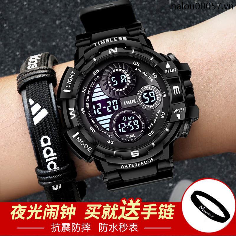 Đồng Hồ Điện Tử Dạ Quang Chống Thấm Nước Thiết Kế Đơn Giản Trẻ Trung Cho Nam