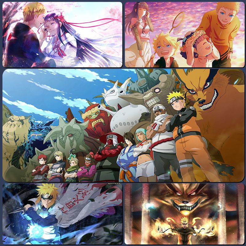 Tấm Lót Chuột Và Bàn Phím Máy Tính Họa Tiết Anime Naruto Hai Chiều