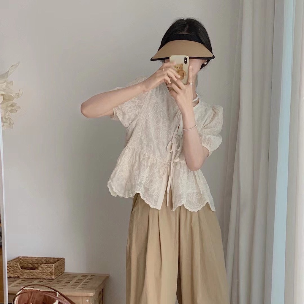 Bộ Áo Sơ Mi + Quần Dài Phong Cách Hong Kong Thời Trang Mùa Hè Cho Nữ