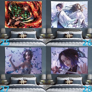 Thảm vải treo tường in hình anime demon slayer nhật bản cỡ lớn trang trí phòng ký túc xá