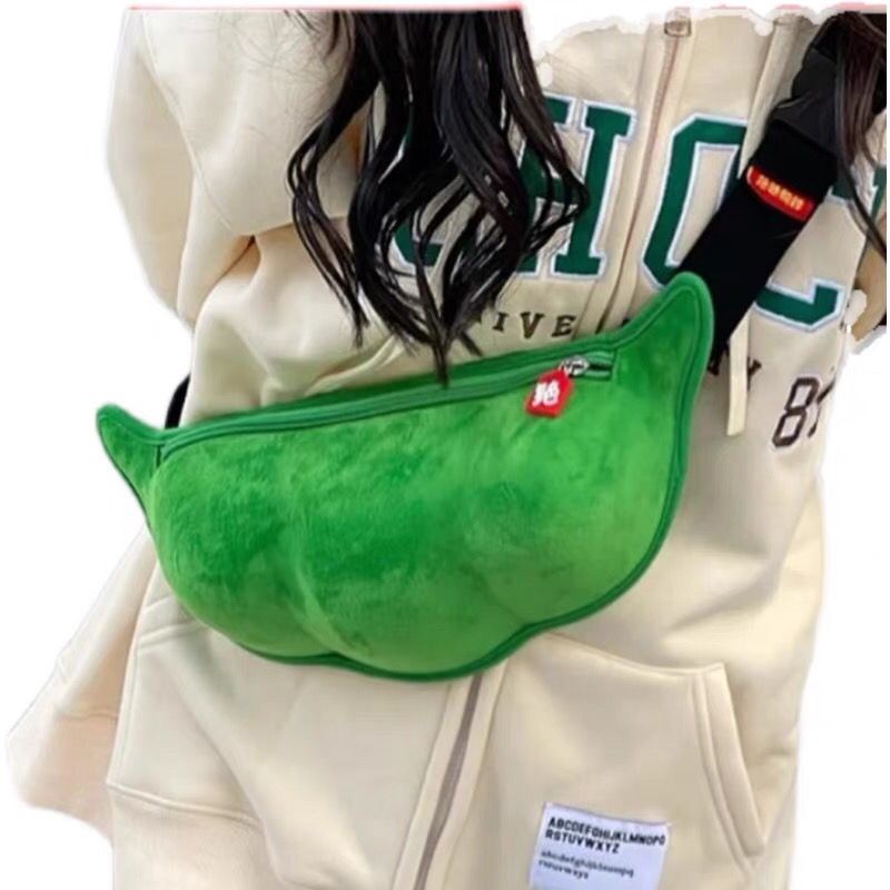 Túi Đeo Chéo Ngực / Thắt Lưng Mềm Vui Nhộn Phong Cách Harajuku Nhật Bản 2023 Cho Bạn Gái Edamame