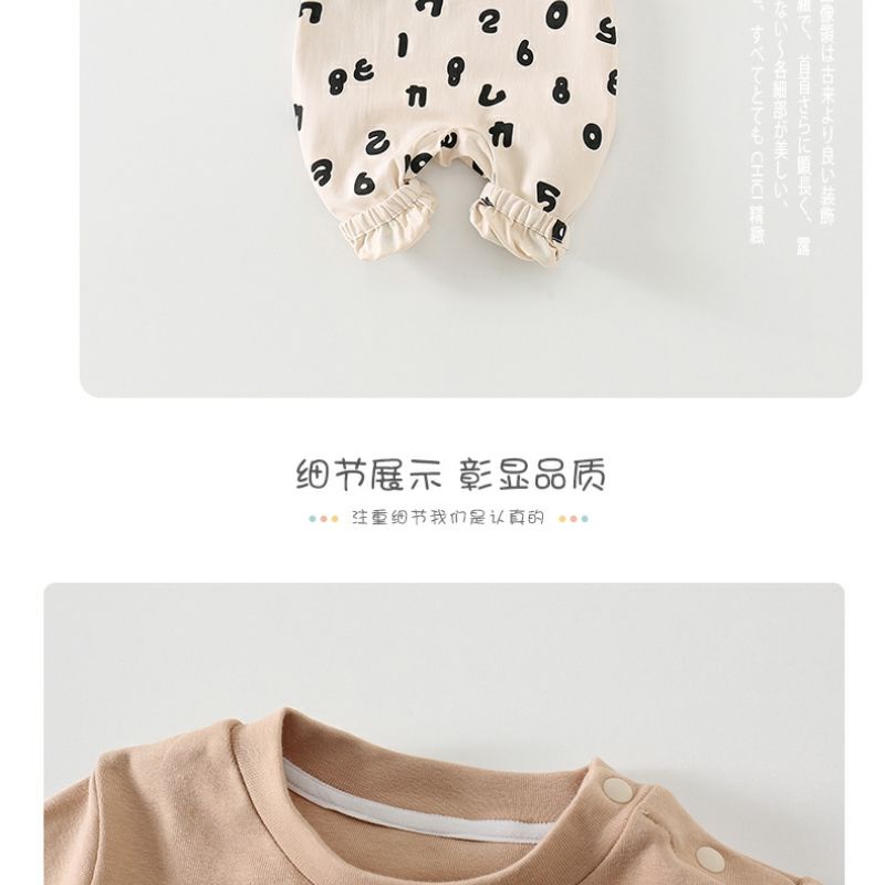 Bộ Áo Liền Quần Xuân Thu Dễ Thương Cho Bé 0-2 Tuổi