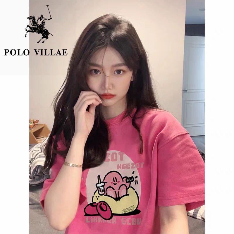 Áo Thun Polovillae 100% Cotton Ngắn Tay Thời Trang Nữ