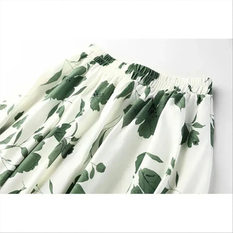 Chân Váy Chữ A Lưng Cao Co Giãn In Họa Tiết Phong Cách Mới Dành Cho Nữ