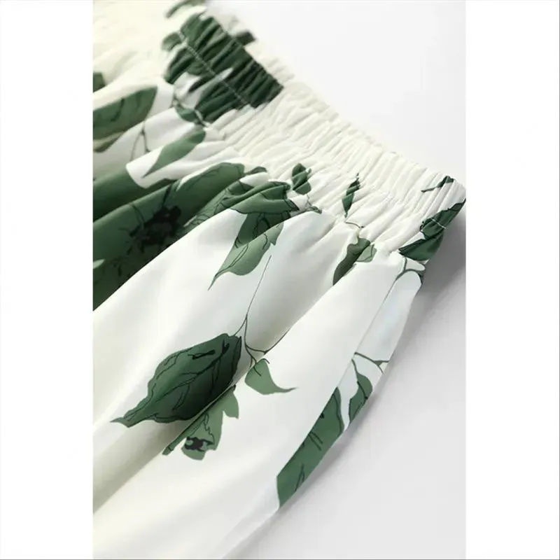 Chân Váy Chữ A Lưng Cao Co Giãn In Họa Tiết Phong Cách Mới Dành Cho Nữ