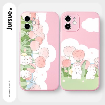 Ốp lưng JURSUE mềm chống sốc hình dễ thương đẹp độc lạ Cho iPhone 15 14 13 12 11 Pro Max SE 2020 X XR XS 8 7 ip 6S 6 Plus Y3265