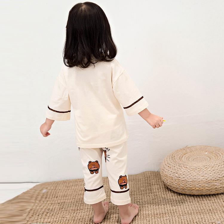 Bộ Đồ Ngủ Pijama QD4F Phong Cách Công Chúa Dễ Thương Thời Trang Mùa Hè Cho Bé Gái