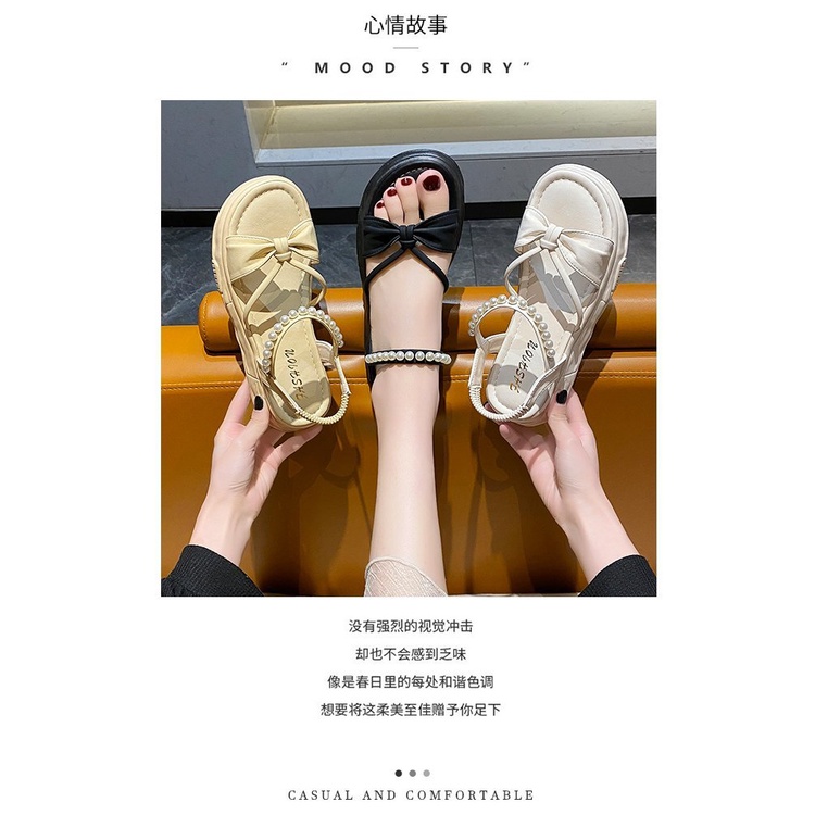 Sandal Hở Ngón Mùa Hè 2023 Phong Cách Mới Trọng Lượng Nhẹ Kích Thước 42 Cho Nữ