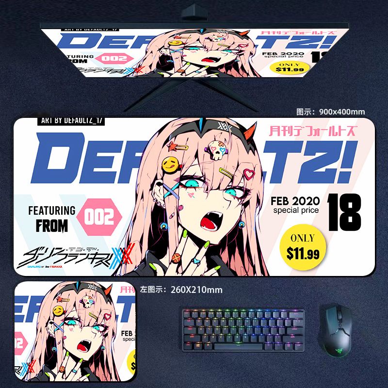 Tấm Lót Chuột Và Bàn Phím Máy Tính Dày Dặn In Hình Nhân Vật Hoạt Hình Anime
