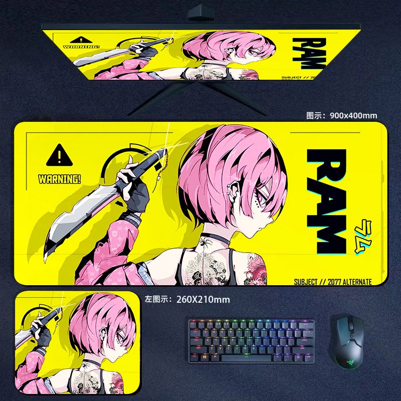 Tấm Lót Chuột Và Bàn Phím Máy Tính Dày Dặn In Hình Nhân Vật Hoạt Hình Anime