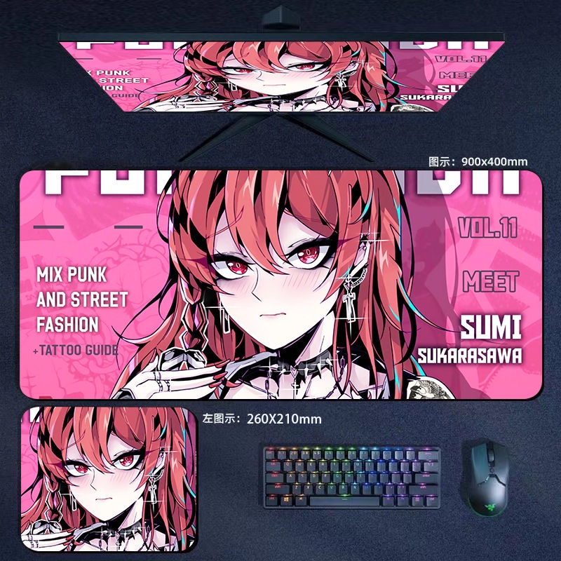 Tấm Lót Chuột Và Bàn Phím Máy Tính Dày Dặn In Hình Nhân Vật Hoạt Hình Anime