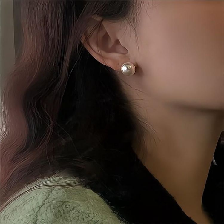 Xiaoxiang Bông Tai Ngọc Trai Bằng Bạc 925 Phong Cách Hàn Quốc Chất Lượng Cao