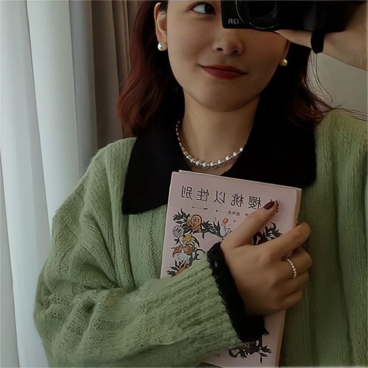 Xiaoxiang Bông Tai Ngọc Trai Bằng Bạc 925 Phong Cách Hàn Quốc Chất Lượng Cao