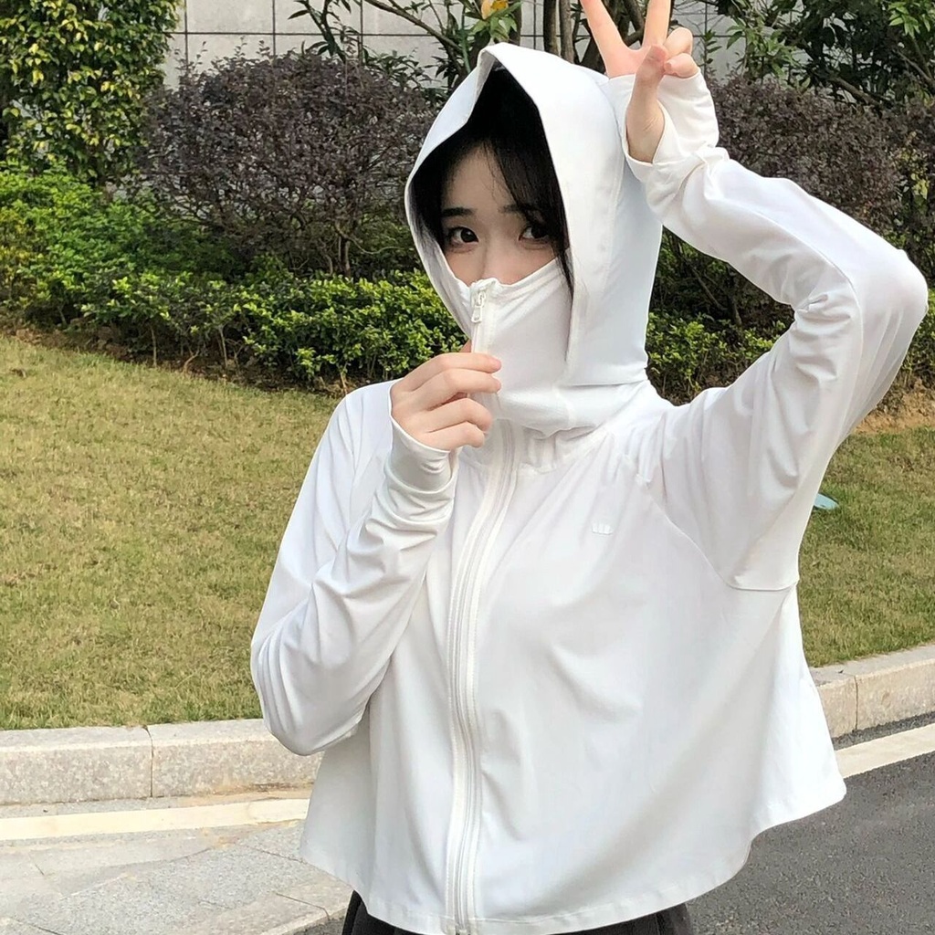 Áo Khoác Chống Nắng Bằng Lụa Lạnh Siêu Mỏng Thoáng Khí Chống Tia Cực Tím Phong Cách Mới Mùa Hè Cho Nữ