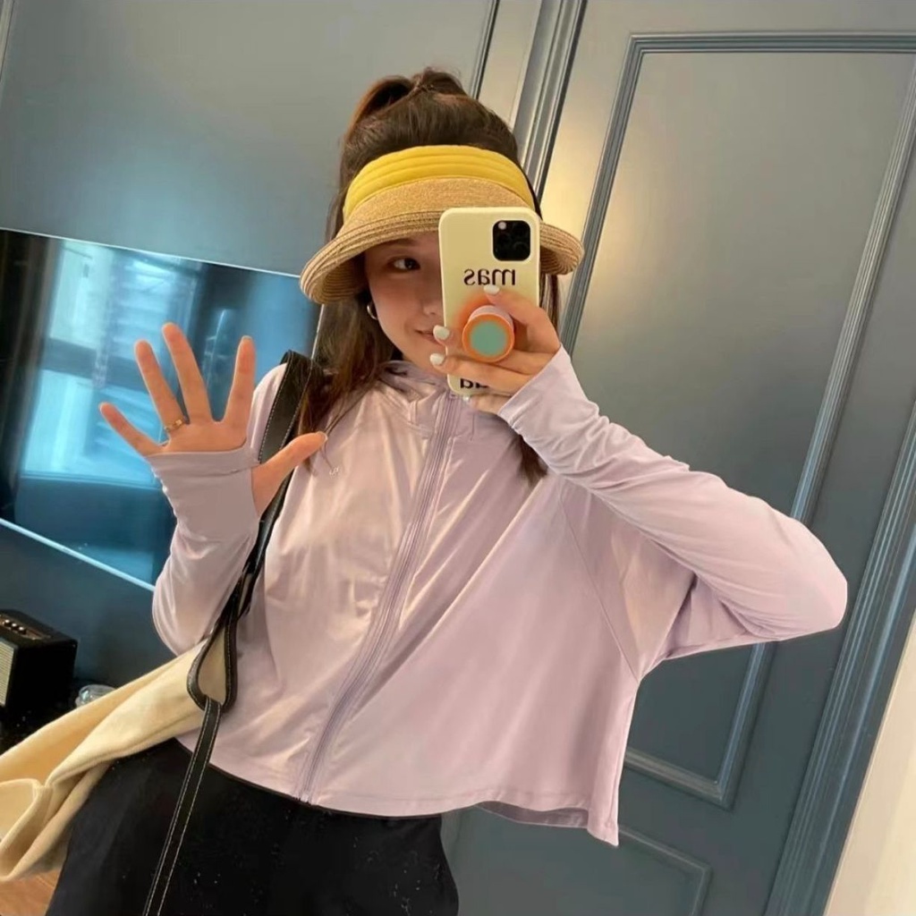 Áo Khoác Chống Nắng Bằng Lụa Lạnh Siêu Mỏng Thoáng Khí Chống Tia Cực Tím Phong Cách Mới Mùa Hè Cho Nữ