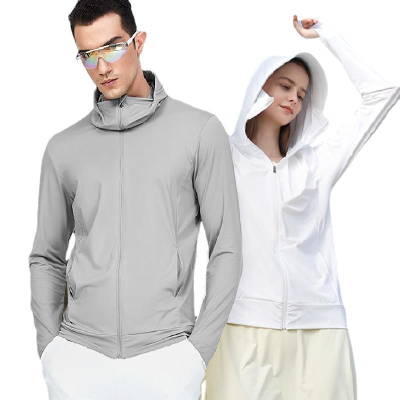 Áo Khoác Chống Nắng Upf50 + Bằng Lụa Lạnh Siêu Mỏng Chống Tia UV Phong Cách Mới Dành Cho Nam Nữ Hoạt Động Ngoài Trời