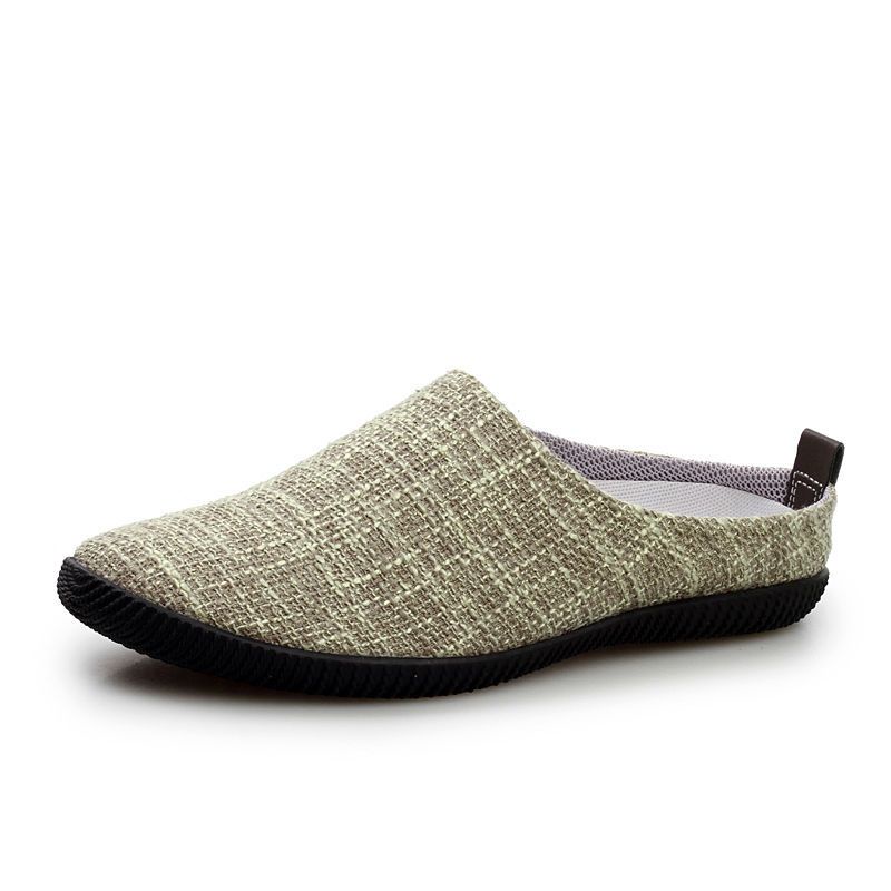 Giày Lười Vải Lanh Thoáng Khí Thời Trang Mùa Hè Cho Nam