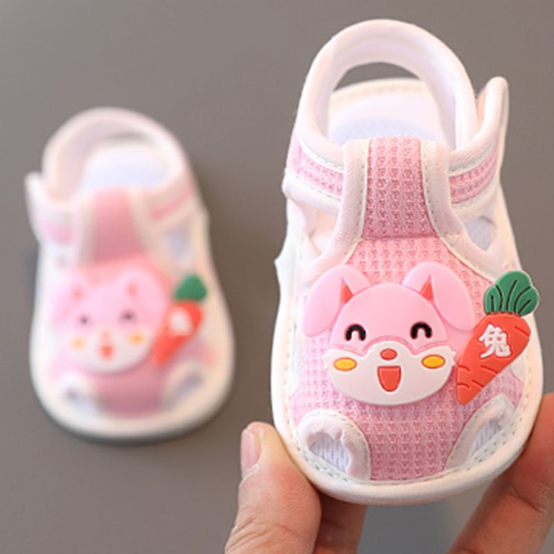 ✨Hàng Có Sẵn! Hộp Đựng Tai Nghe✨ Giày Sandal Khóa Dán Thời Trang Mùa Hè Dành Cho Bé Gái 0-1 Tuổi 6-12 Tháng Tuổi