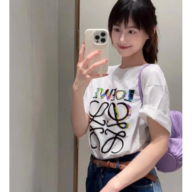 Áo Thun Tay Ngắn Chất Liệu Cotton Thêu Họa Tiết Nhiều Màu Sắc Phong Cách Mới Chất Lượng Cao Dành Cho Nam Nữ