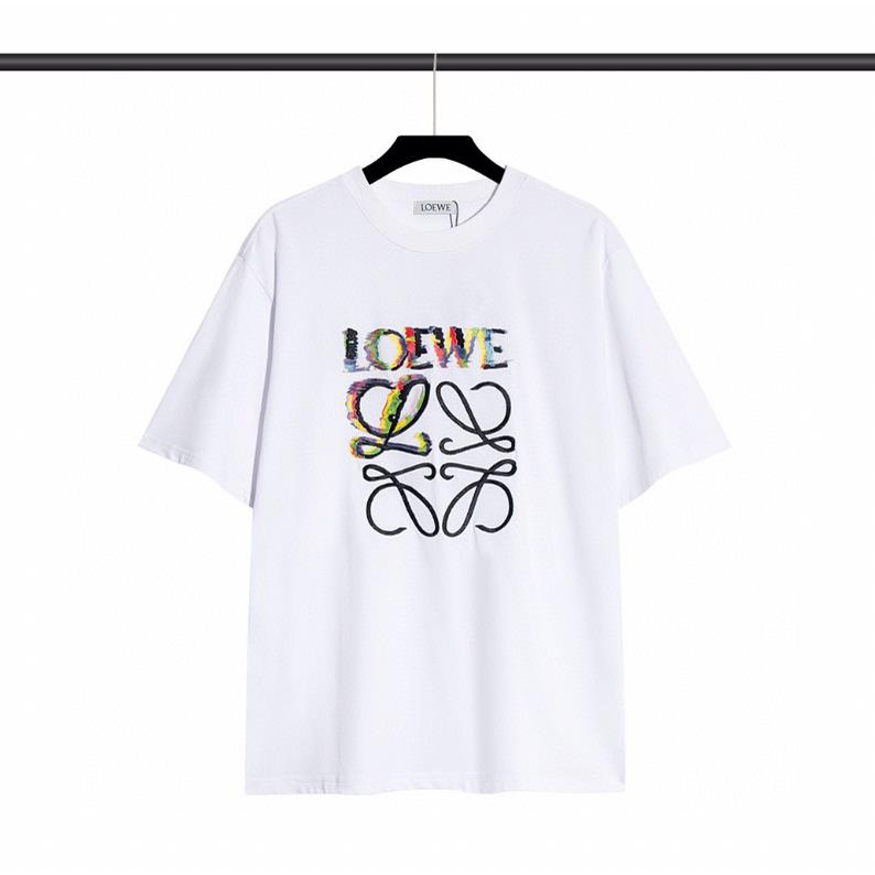 Áo Thun Tay Ngắn Chất Liệu Cotton Thêu Họa Tiết Nhiều Màu Sắc Phong Cách Mới Chất Lượng Cao Dành Cho Nam Nữ