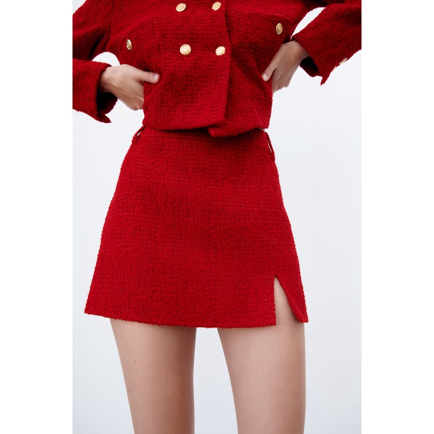 Chân Váy Xẻ Tà Lưng Cao Phong Cách Thời Trang Mới Mùa Thu8558502Áo Khoác Blazer Hai Hàng Nút Thời Trang Thanh Lịch8253502