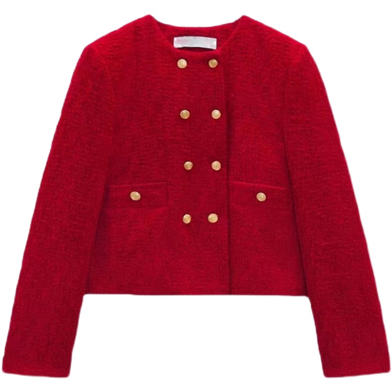 Chân Váy Xẻ Tà Lưng Cao Phong Cách Thời Trang Mới Mùa Thu8558502Áo Khoác Blazer Hai Hàng Nút Thời Trang Thanh Lịch8253502