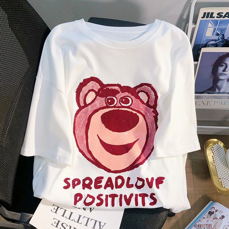 Áo Thun Tay Ngắn Dáng Rộng Chất Liệu Cotton Thời Trang Mùa Hè Cho Nữ 240KG