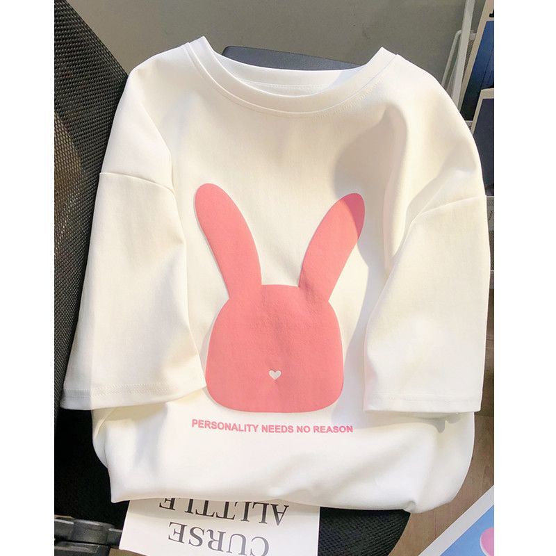 Áo Thun Tay Ngắn Dáng Rộng Chất Liệu Cotton Thời Trang Mùa Hè Cho Nữ 240KG