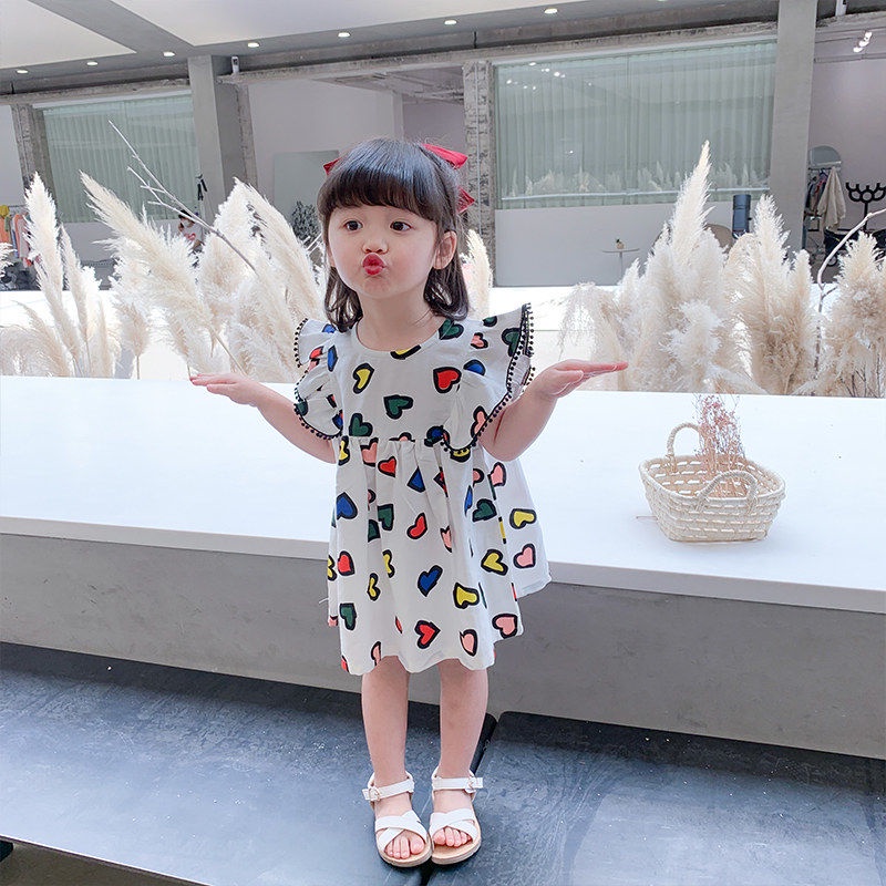 Đầm Công Chúa Cotton Tay Dài Phong Cách Hàn Quốc Thời Trang Xuân Hè 2023 Dành Cho Bé Gái