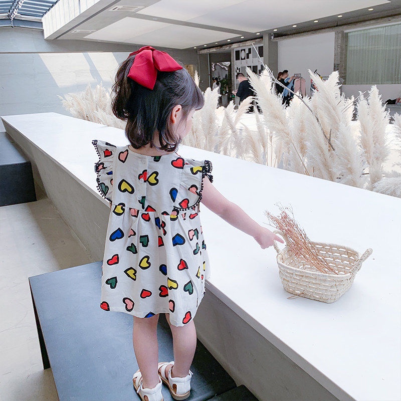 Đầm Công Chúa Cotton Tay Dài Phong Cách Hàn Quốc Thời Trang Xuân Hè 2023 Dành Cho Bé Gái