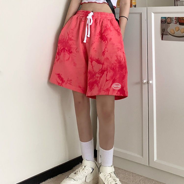 Quần Short Dáng Suông Màu Nhuộm Phong Cách Thời Trang Mới Cho Cặp Đôi